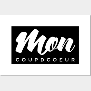 Moncoupdcoeur White Logo Posters and Art